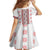 Ukraine Family Matching Summer Maxi Dress and Hawaiian Shirt Traditional Braided Rope Belt Red Folk Pattern