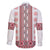 Ukraine Family Matching Summer Maxi Dress and Hawaiian Shirt Traditional Braided Rope Belt Red Folk Pattern