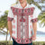 Ukraine Hawaiian Shirt Traditional Braided Rope Belt Red Folk Pattern