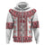 Ukraine Hoodie Traditional Braided Rope Belt Red Folk Pattern