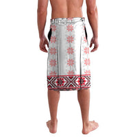 Ukraine Lavalava Traditional Braided Rope Belt Red Folk Pattern