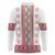 Ukraine Long Sleeve Polo Shirt Traditional Braided Rope Belt Red Folk Pattern