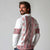 Ukraine Long Sleeve Polo Shirt Traditional Braided Rope Belt Red Folk Pattern