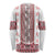 Ukraine Long Sleeve Shirt Traditional Braided Rope Belt Red Folk Pattern