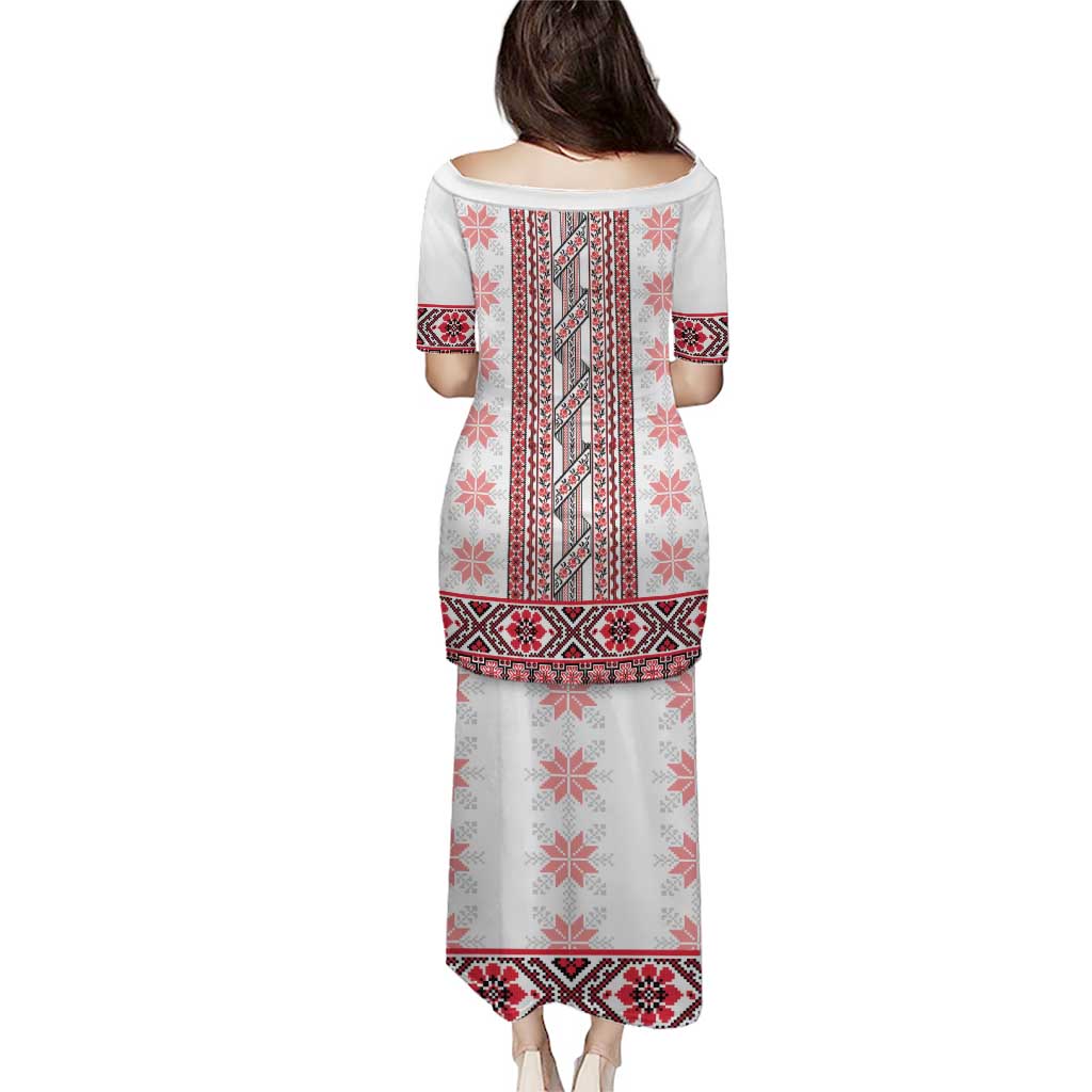 Ukraine Puletasi Traditional Braided Rope Belt Red Folk Pattern