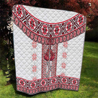 Ukraine Quilt Traditional Braided Rope Belt Red Folk Pattern