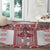 Ukraine Round Carpet Traditional Braided Rope Belt Red Folk Pattern
