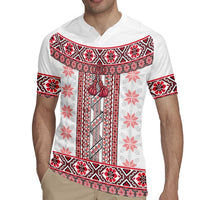 Ukraine Rugby Jersey Traditional Braided Rope Belt Red Folk Pattern