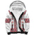 Ukraine Sherpa Hoodie Traditional Braided Rope Belt Red Folk Pattern