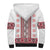 Ukraine Sherpa Hoodie Traditional Braided Rope Belt Red Folk Pattern