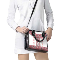 Ukraine Shoulder Handbag Traditional Braided Rope Belt Red Folk Pattern