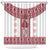 Ukraine Shower Curtain Traditional Braided Rope Belt Red Folk Pattern