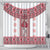 Ukraine Shower Curtain Traditional Braided Rope Belt Red Folk Pattern