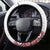 Ukraine Steering Wheel Cover Traditional Braided Rope Belt Red Folk Pattern