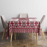 Ukraine Tablecloth Traditional Braided Rope Belt Red Folk Pattern