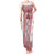 Ukraine Tank Maxi Dress Traditional Braided Rope Belt Red Folk Pattern