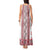 Ukraine Tank Maxi Dress Traditional Braided Rope Belt Red Folk Pattern