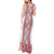 Ukraine Tank Maxi Dress Traditional Braided Rope Belt Red Folk Pattern