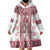 Ukraine Wearable Blanket Hoodie Traditional Braided Rope Belt Red Folk Pattern