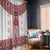 Ukraine Window Curtain Traditional Braided Rope Belt Red Folk Pattern
