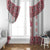 Ukraine Window Curtain Traditional Braided Rope Belt Red Folk Pattern