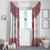 Ukraine Window Curtain Traditional Braided Rope Belt Red Folk Pattern