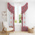 Ukraine Window Curtain Traditional Braided Rope Belt Red Folk Pattern