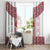 Ukraine Window Curtain Traditional Braided Rope Belt Red Folk Pattern