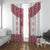 Ukraine Window Curtain Traditional Braided Rope Belt Red Folk Pattern