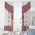 Ukraine Window Curtain Traditional Braided Rope Belt Red Folk Pattern