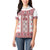 Ukraine Women Polo Shirt Traditional Braided Rope Belt Red Folk Pattern