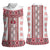 Ukraine Women Sleeveless Polo Shirt Traditional Braided Rope Belt Red Folk Pattern