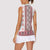 Ukraine Women Sleeveless Polo Shirt Traditional Braided Rope Belt Red Folk Pattern