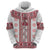 Ukraine Zip Hoodie Traditional Braided Rope Belt Red Folk Pattern