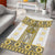 Ukraine Area Rug Traditional Braided Rope Belt Yellow Folk Pattern