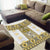 Ukraine Area Rug Traditional Braided Rope Belt Yellow Folk Pattern
