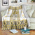Ukraine Blanket Traditional Braided Rope Belt Yellow Folk Pattern