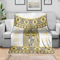 Ukraine Blanket Traditional Braided Rope Belt Yellow Folk Pattern