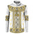 Ukraine Button Sweatshirt Traditional Braided Rope Belt Yellow Folk Pattern