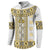 Ukraine Button Sweatshirt Traditional Braided Rope Belt Yellow Folk Pattern