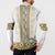 Ukraine Button Sweatshirt Traditional Braided Rope Belt Yellow Folk Pattern