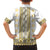 Ukraine Family Matching Off The Shoulder Long Sleeve Dress and Hawaiian Shirt Traditional Braided Rope Belt Yellow Folk Pattern