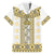 Ukraine Family Matching Off The Shoulder Long Sleeve Dress and Hawaiian Shirt Traditional Braided Rope Belt Yellow Folk Pattern