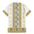 Ukraine Family Matching Off The Shoulder Long Sleeve Dress and Hawaiian Shirt Traditional Braided Rope Belt Yellow Folk Pattern