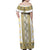 Ukraine Family Matching Off Shoulder Maxi Dress and Hawaiian Shirt Traditional Braided Rope Belt Yellow Folk Pattern
