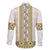 Ukraine Family Matching Summer Maxi Dress and Hawaiian Shirt Traditional Braided Rope Belt Yellow Folk Pattern