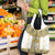 Ukraine Grocery Bag Traditional Braided Rope Belt Yellow Folk Pattern