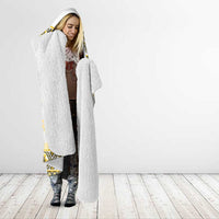Ukraine Hooded Blanket Traditional Braided Rope Belt Yellow Folk Pattern