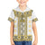 Ukraine Kid Hawaiian Shirt Traditional Braided Rope Belt Yellow Folk Pattern