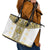 Ukraine Leather Tote Bag Traditional Braided Rope Belt Yellow Folk Pattern